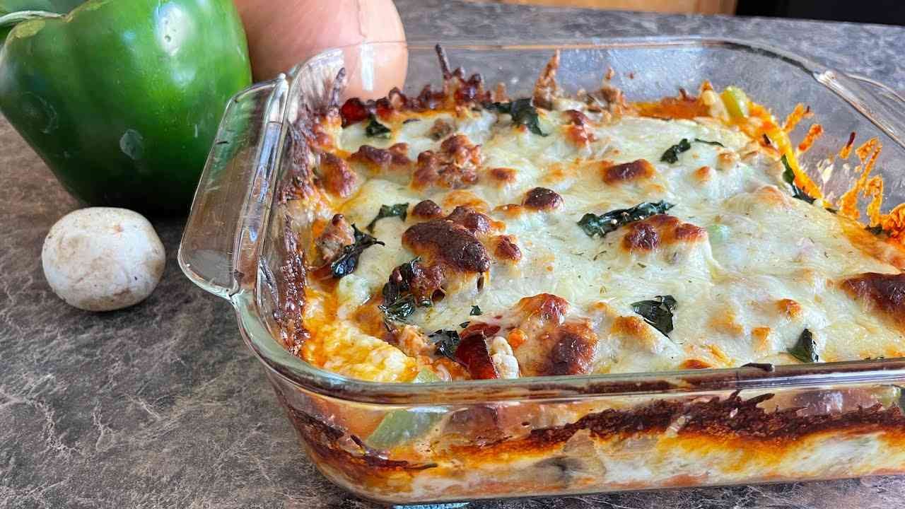 Crustless Pizza Bake - Pizza